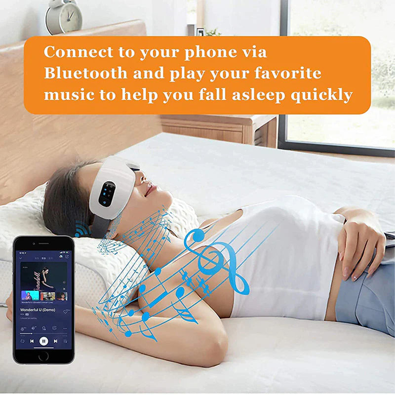 "Instant Relief 4D Smart Eye Massager with Bluetooth & Heat – for Tired Eyes & Dark Circles"